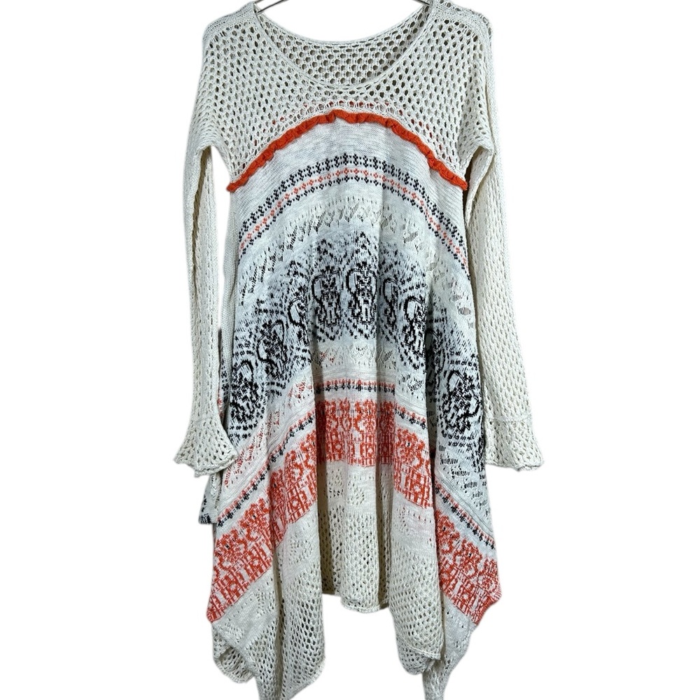 Anthropologie Sleeping On Snow Bohemian Risen Sun Crochet Sweater Dress - Picture 3 of 10